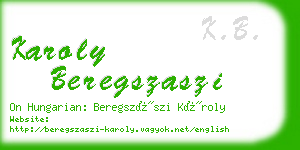 karoly beregszaszi business card